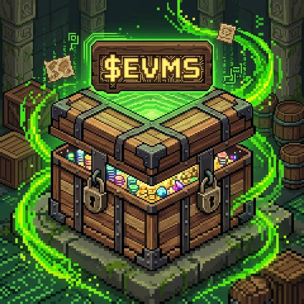EVMS treasure chest in a dungeon